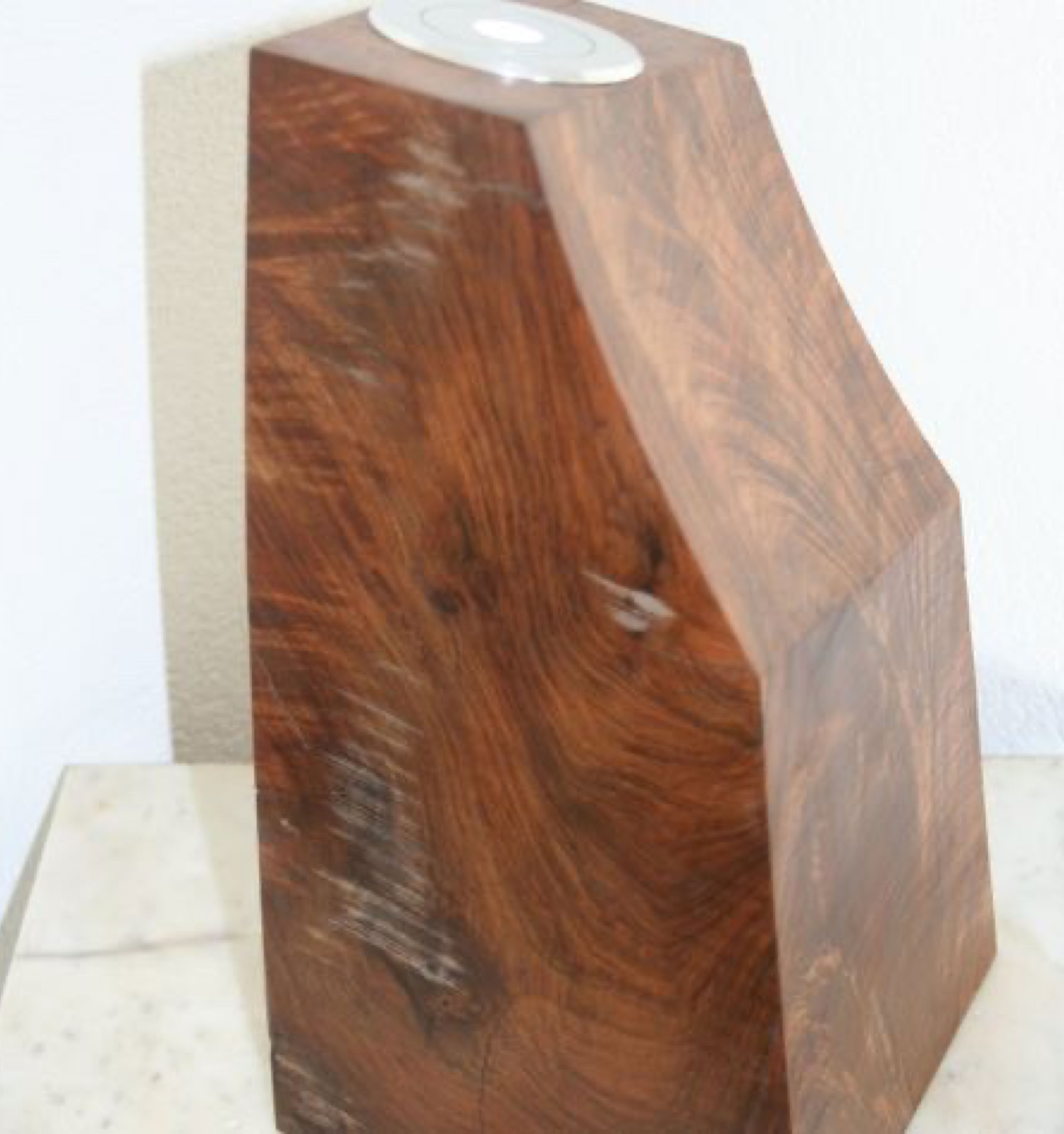 lampe led noyer massif