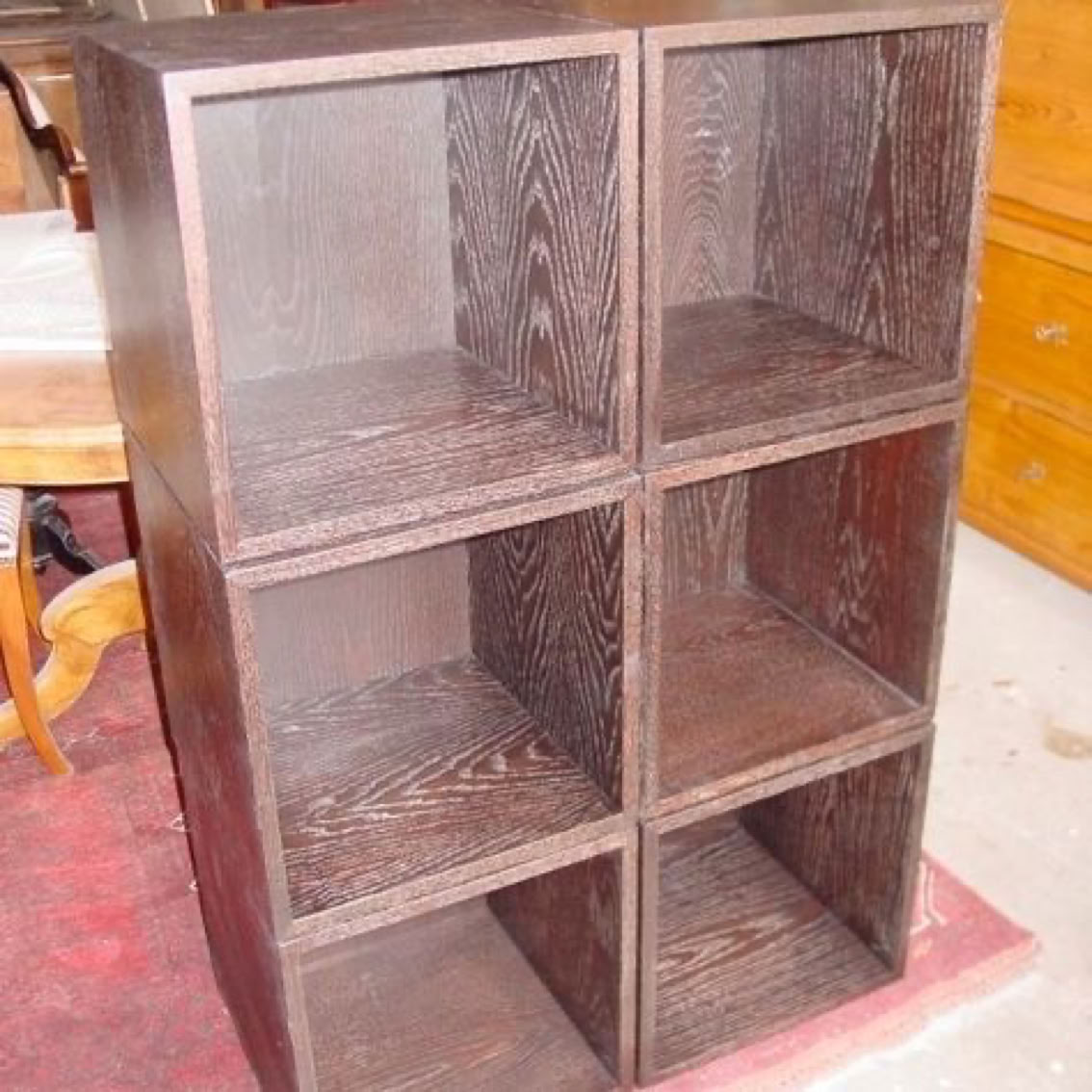 Bibliothèque, modulable, en chêne