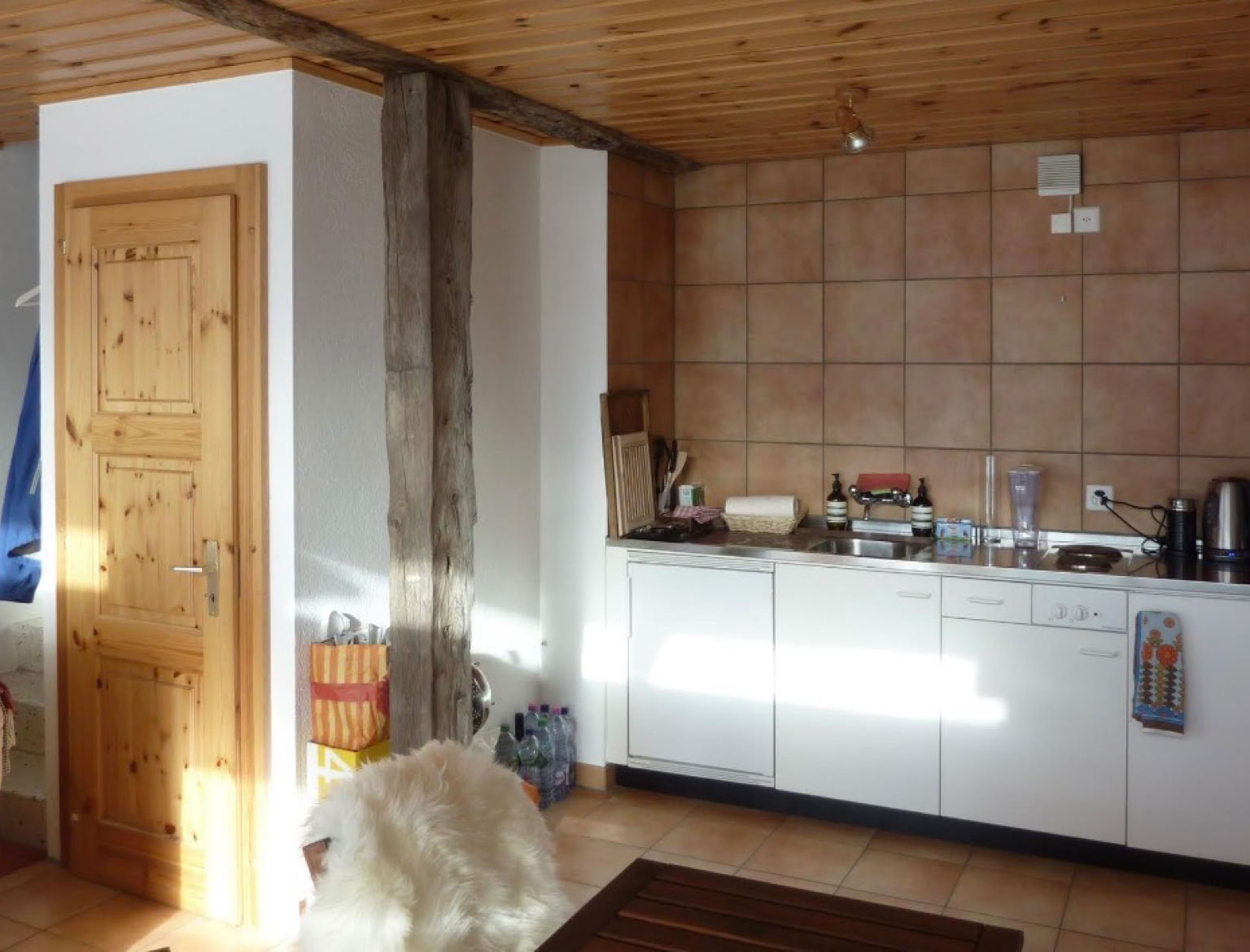 rénovation d'une cuisine dans un mayen en Vallais