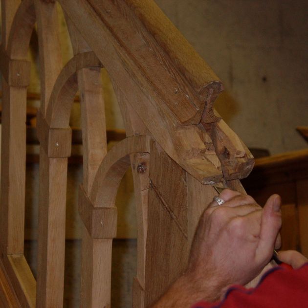 Ancien escalier en restauration - La passion du bois SA